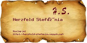 Herzfeld Stefánia névjegykártya